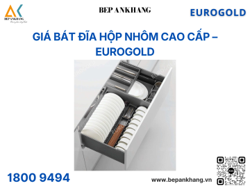 Giá bát đĩa hộp nhôm cao cấp màu ghi đậm EUM6190G (EMG7590) – Eurogold